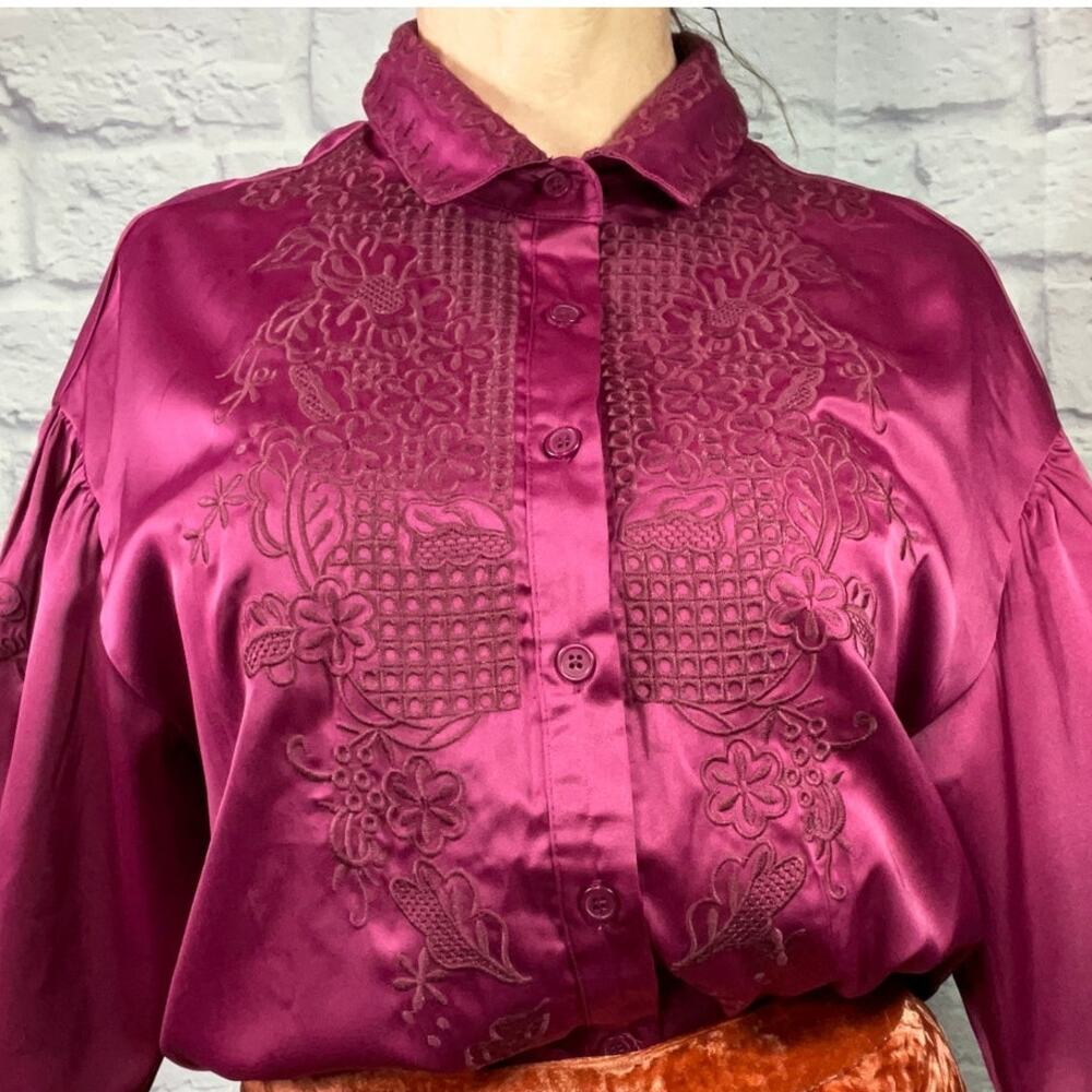 Stunning Embroidered Bollywood Style Satin Blouse by Listicle